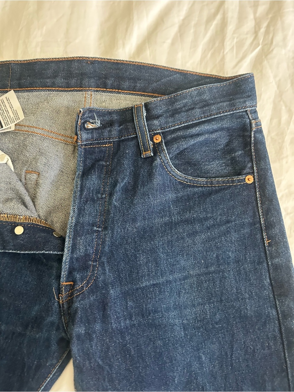 LEVIS Men's Deep Blue Straight Leg Jeans